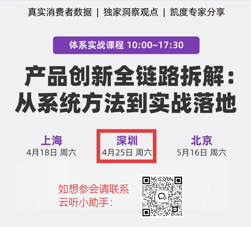 4月25日深圳丨【课程福利】产品创新体系实战线下闭门课来袭！